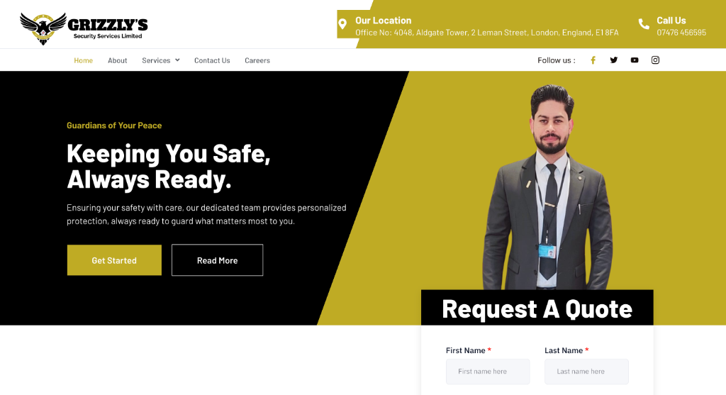 Grizzly Security Corporate Website