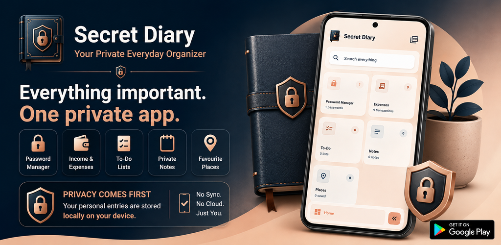 Secret Diary with Lock Mobile App